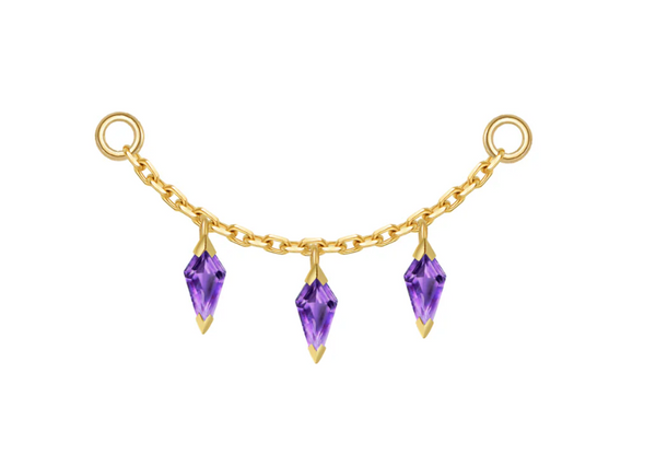 Modern Mood 3 dripping Kite Gem Chain