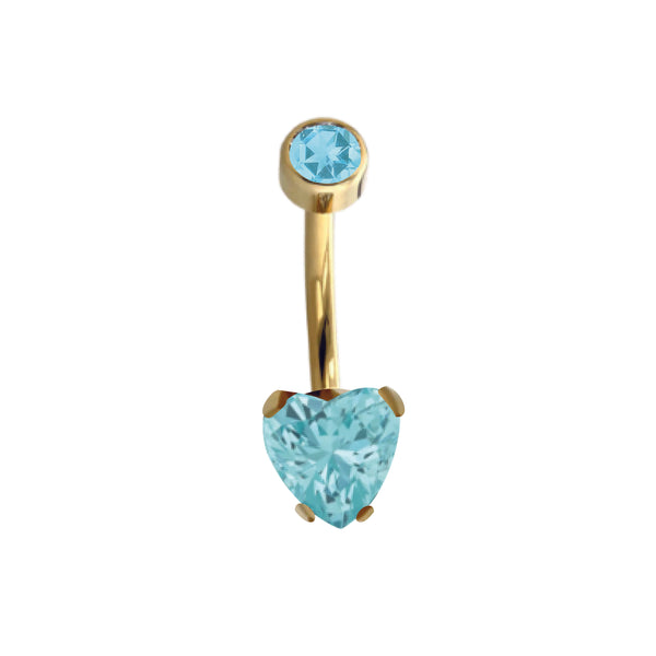 Anatometal Gold Heart Navel Curve