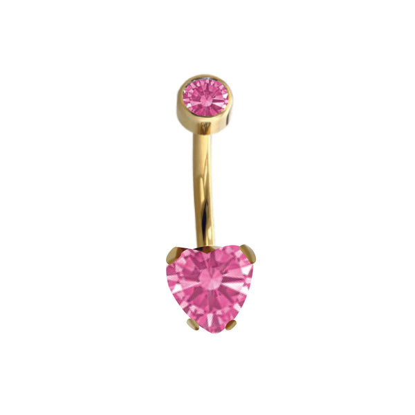 Anatometal Gold Heart Navel Curve