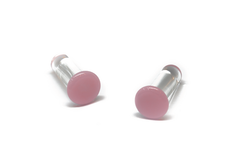 Glass Wear Studio Plugs -  Single Flare Color Front (Pink)