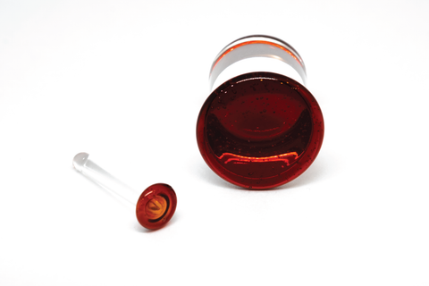 Glass Wear Studio Plugs -  Single Flare Color Front (Ruby)