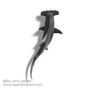 Flash Tattoo - Hammer Head Shark (Lie Vai)