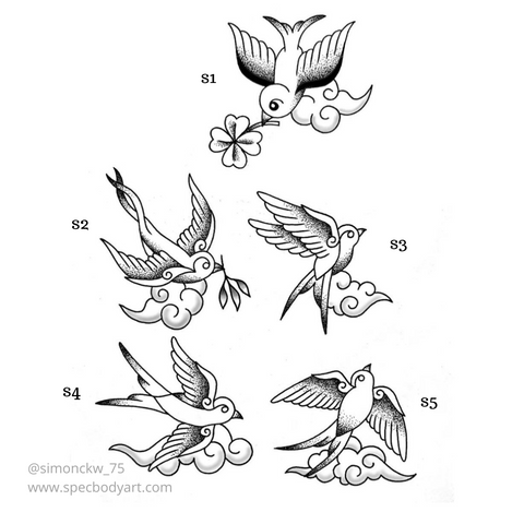 Flash Tattoo - Sparrow 1 - 5 (Simon)