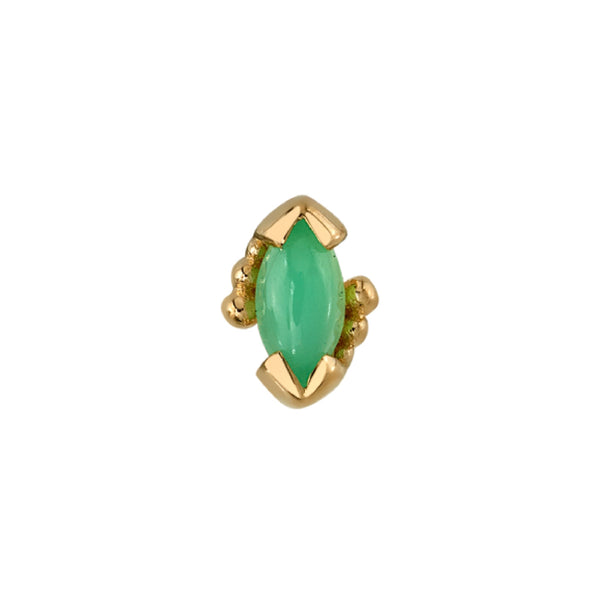 BVLA Gold Beaded Marquise End