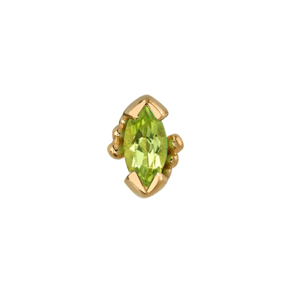 BVLA Gold Beaded Marquise End