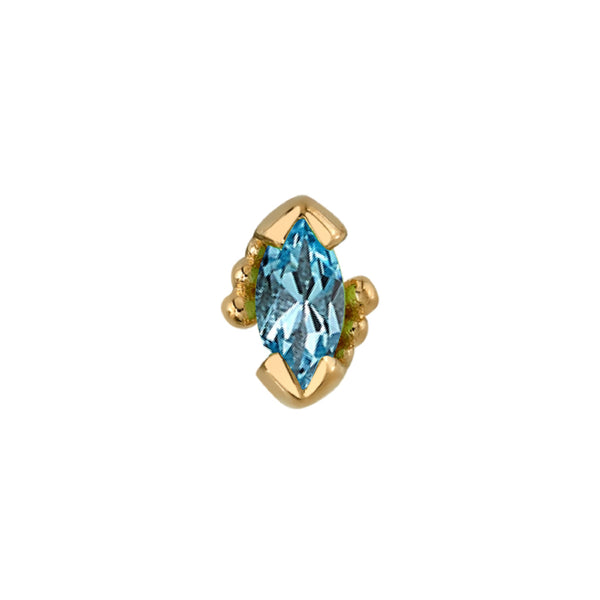 BVLA Gold Beaded Marquise End