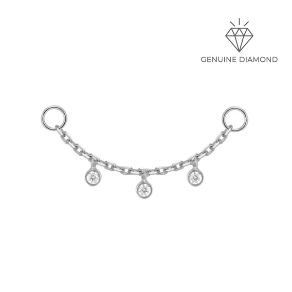 Modern Mood Chain with 3 Dripping Bezel