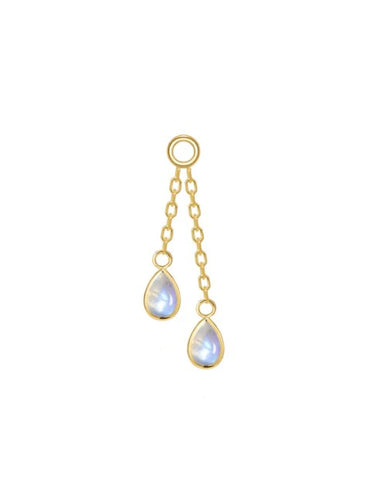 Modern Mood Double Pear Cabochon Chain Charm