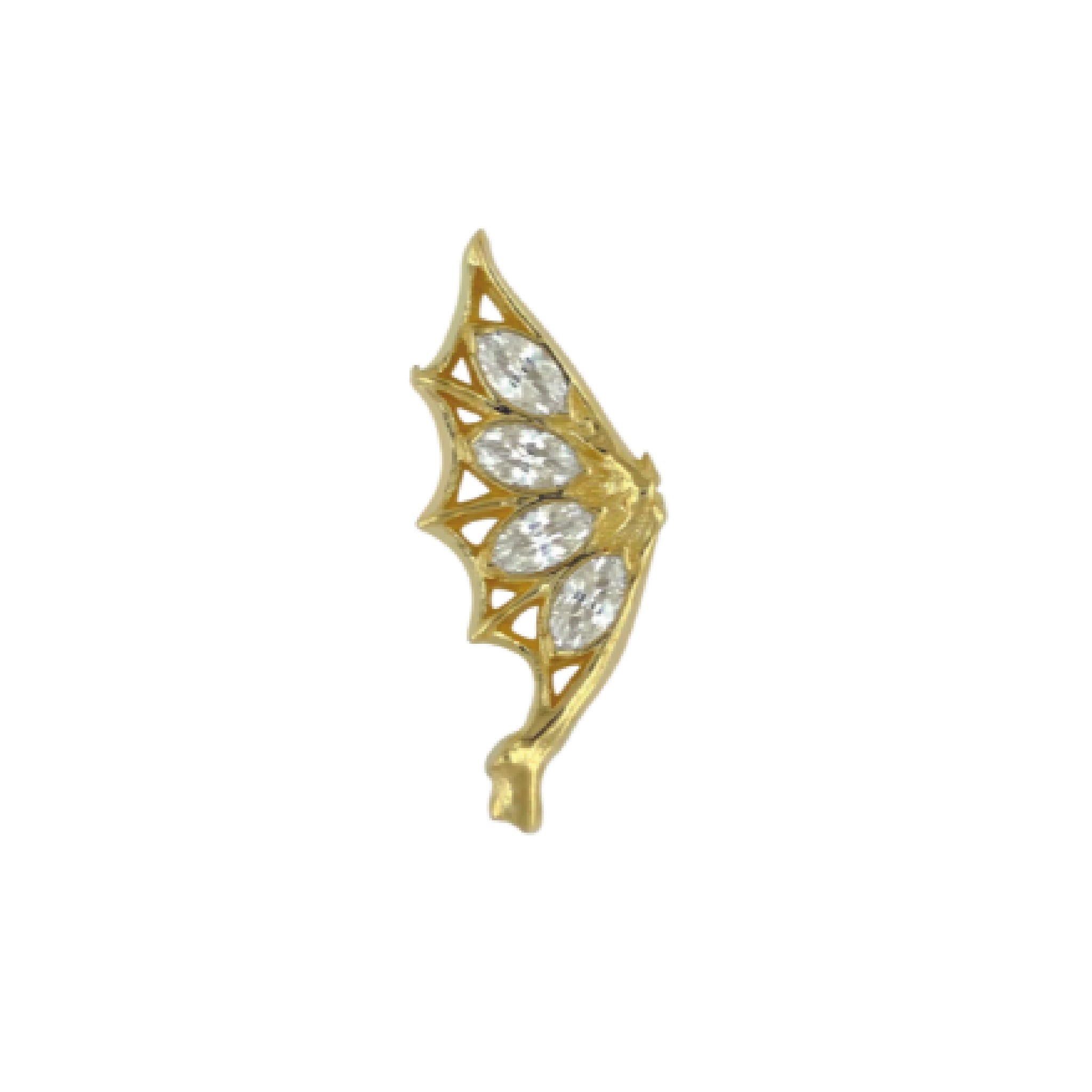 Anatometal Gemmed Bat Wings End