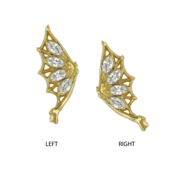 Anatometal Gemmed Bat Wings End