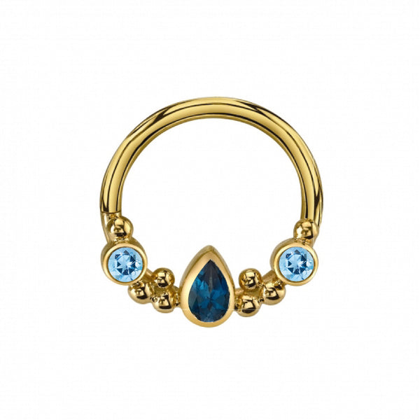 BVLA Gold Inside Out Eden Pear Seam Ring