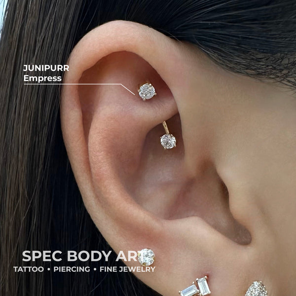 Junipurr Empress Curved Gem Barbell (Internally Threaded)