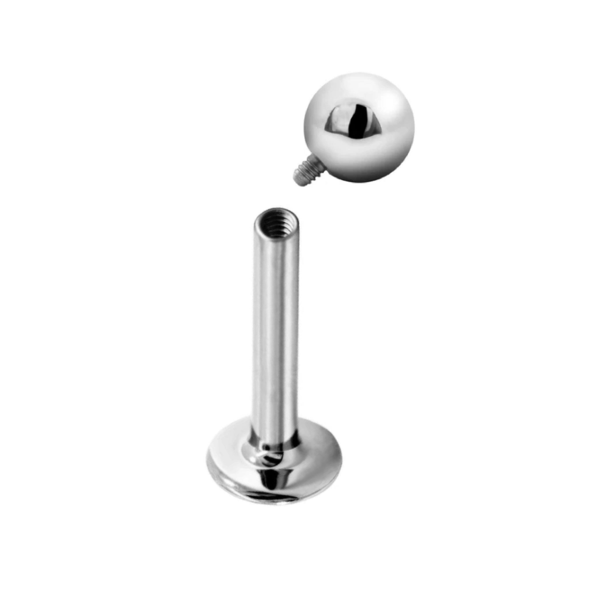 Earring Titanium Flat Back (Internally Threaded)