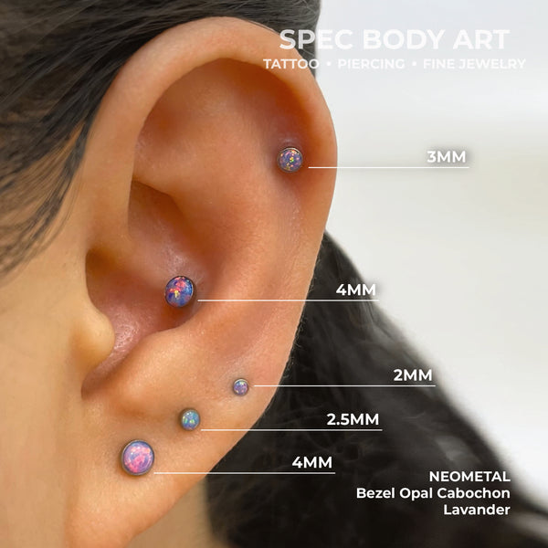 NeoMetal Bezel-set Cabochon Ends (Threadless)