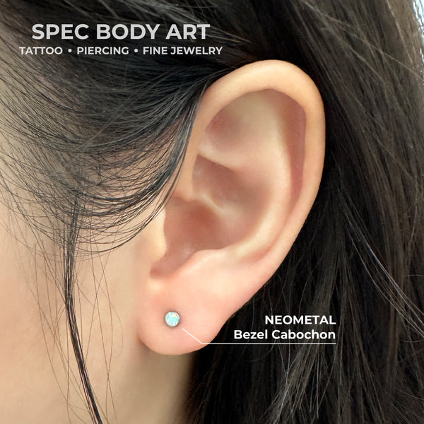NeoMetal Bezel-set Cabochon Ends (Threadless)