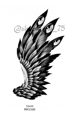 Flash Tattoo - Wings with Eyes (Simon)