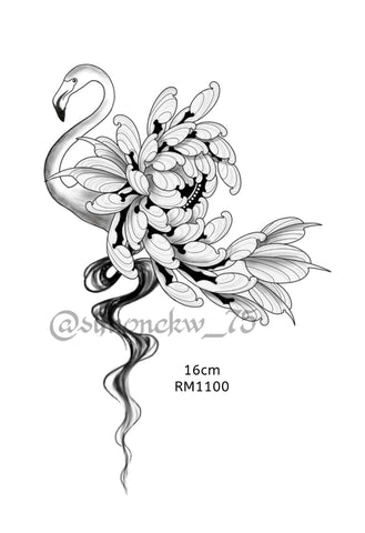 Flash Tattoo - Flamingo Peoney (Simon)