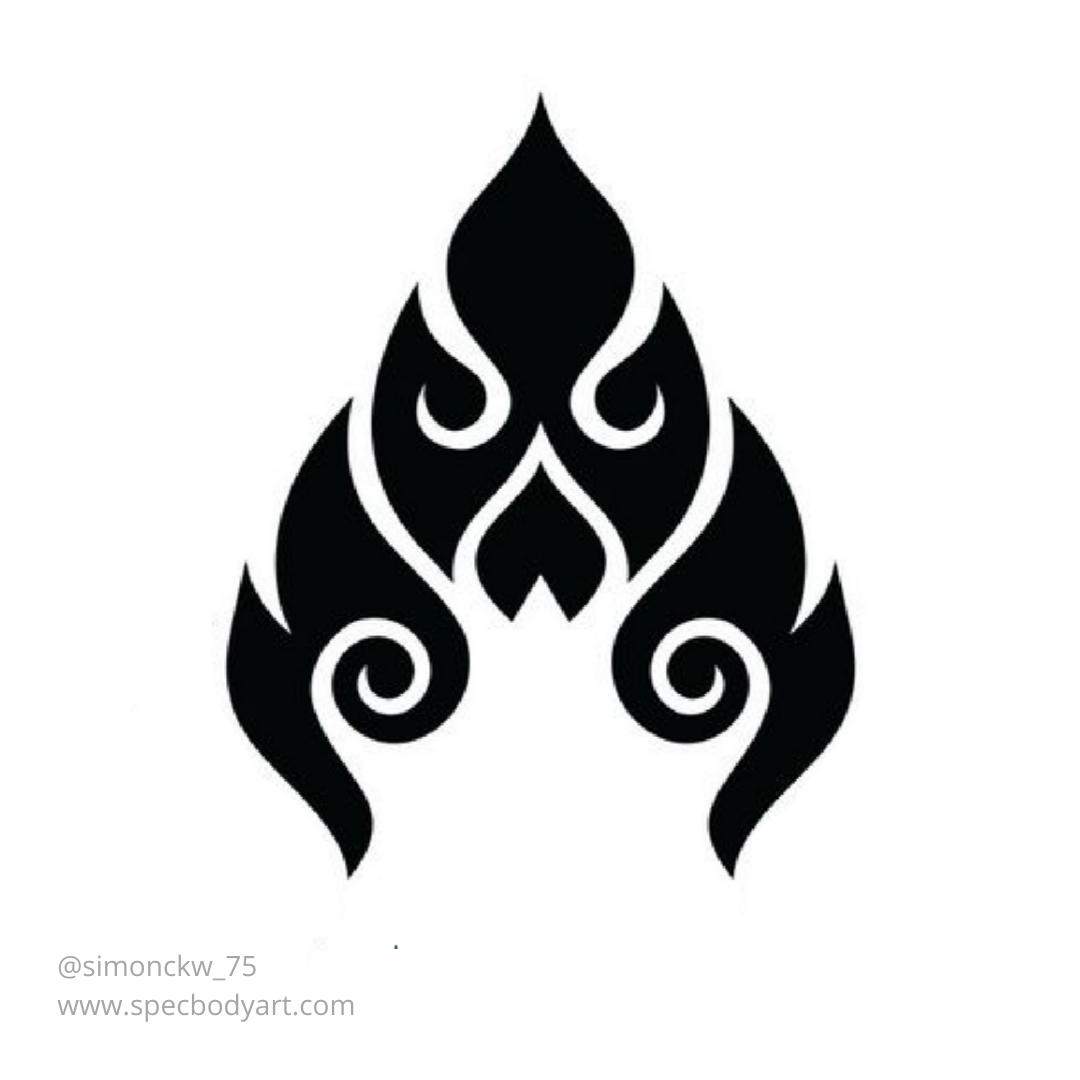 Flash Tattoo - Tribal Flames (Simon)