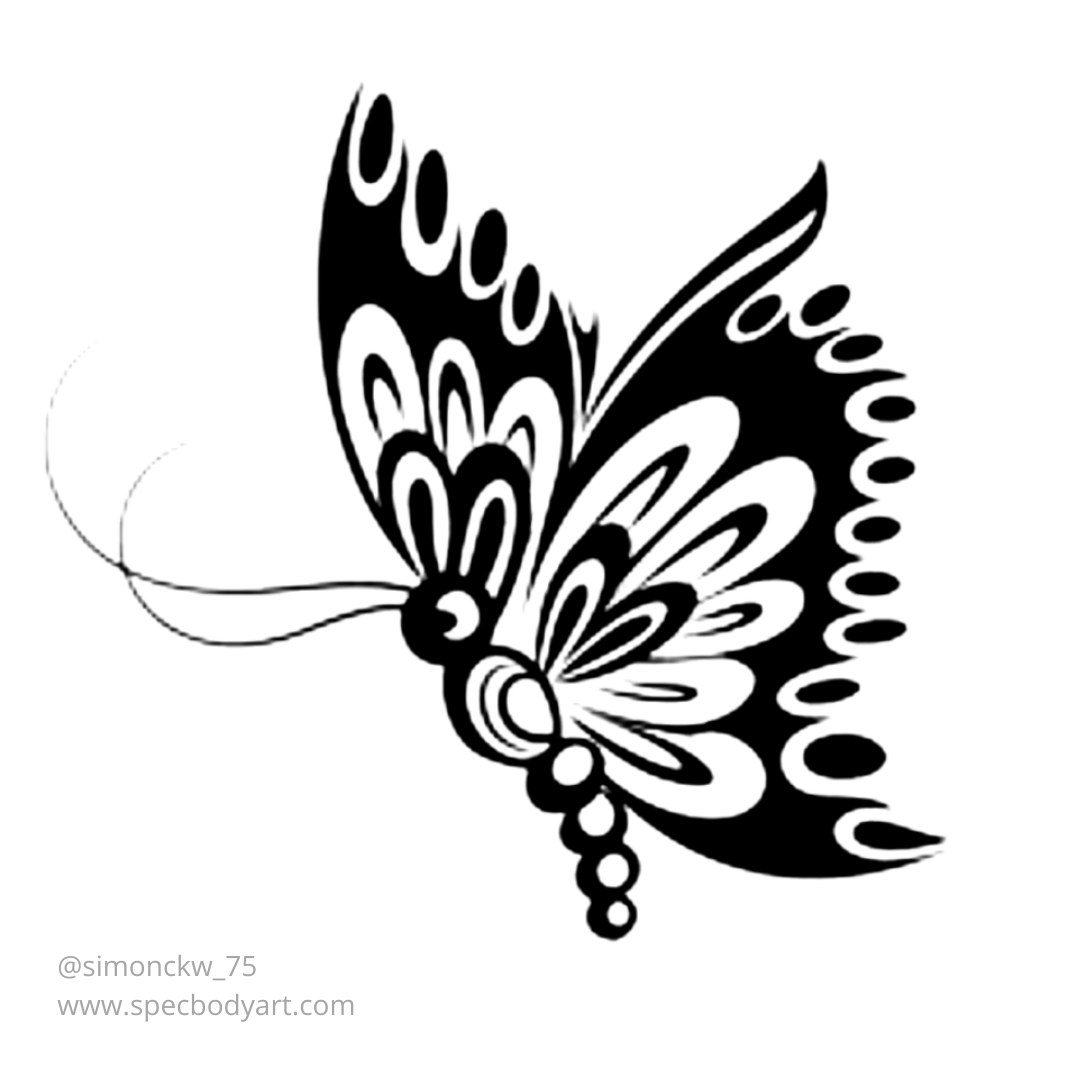 Flash Tattoo - Tribal Butterfly (Simon)