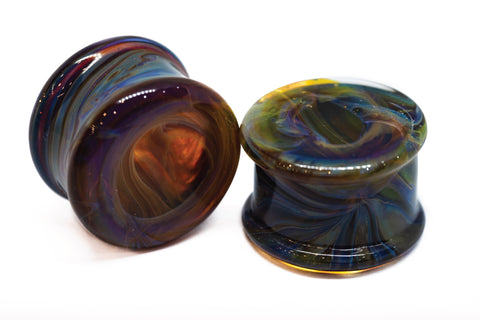 Glass Wear Studio Plugs -  Boros Stone (Amber Purple)