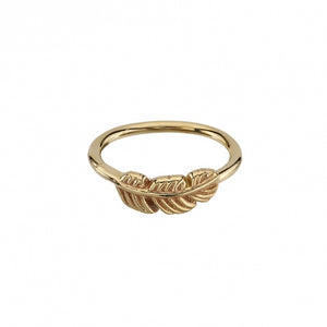 BVLA Gold Feather Seam Ring