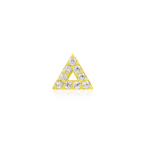 Junipurr Gold Triangle with 9 CZ - Threadless