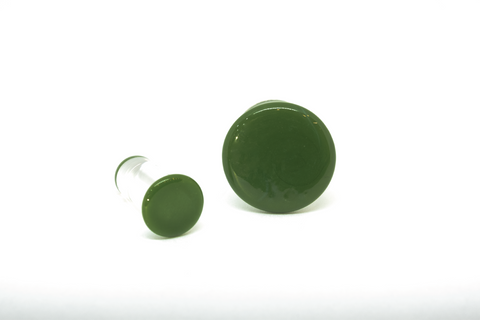 Glass Wear Studio Plugs -  Single Flare Color Front (Green)