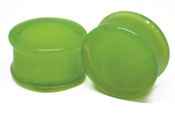 Glass Wear Studio Plugs -  Solid Color (Slime)