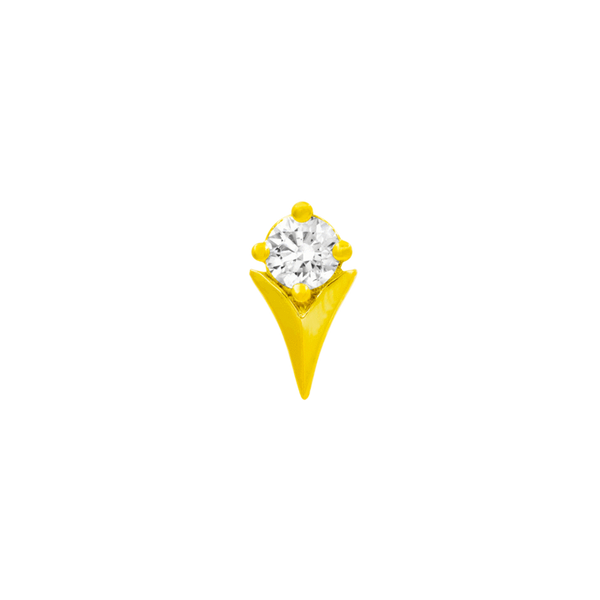 Junipurr Tulip with CZ stone - Threadless