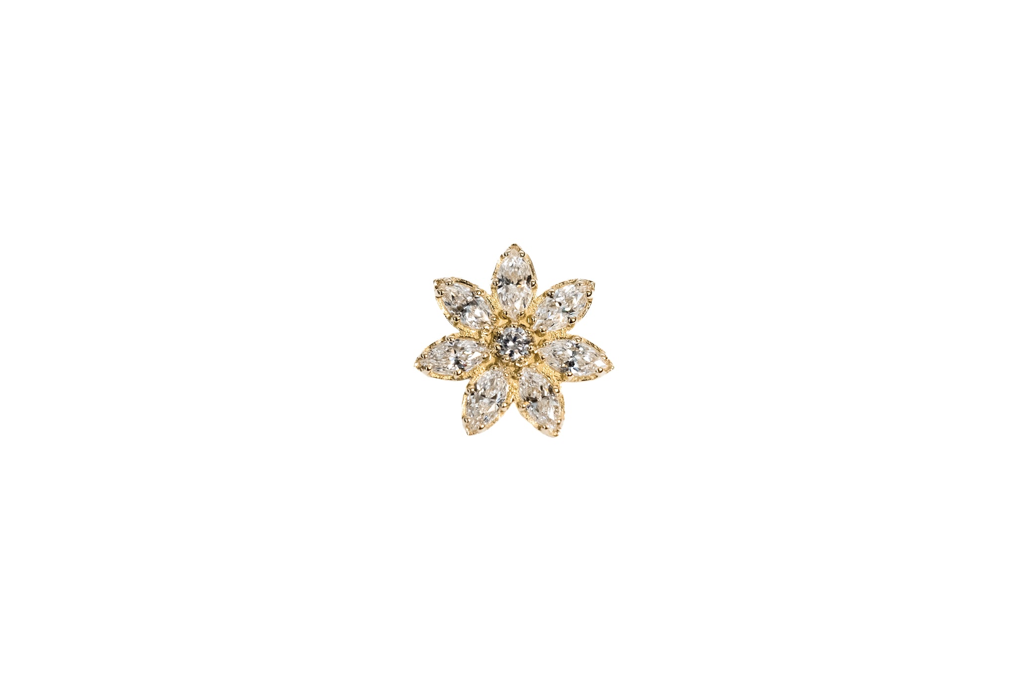 Anatometal Gold Marquise Flower Ends - Cubic Zirconia